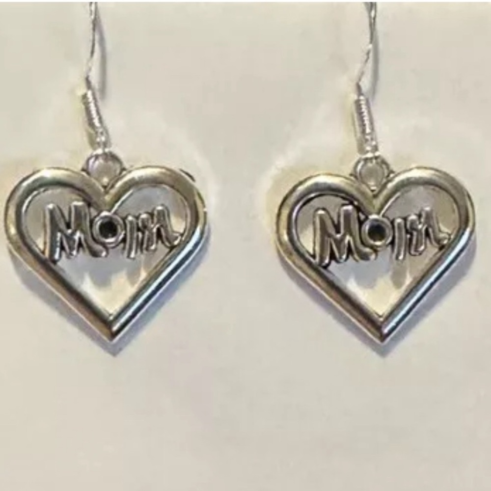 Heart Shaped Mom Earrings